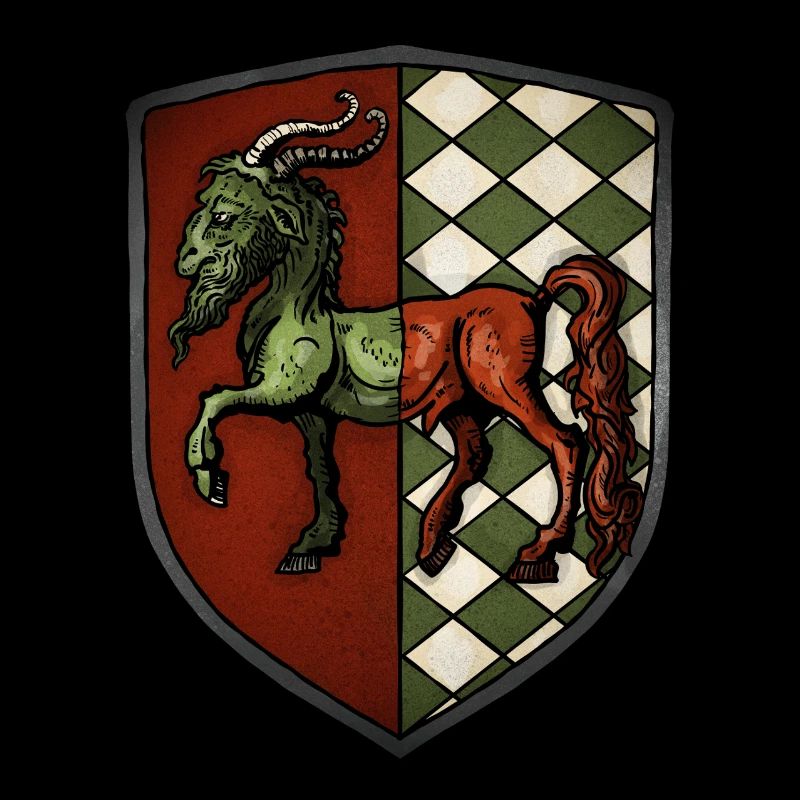 Wappen rot grüne Chimäre