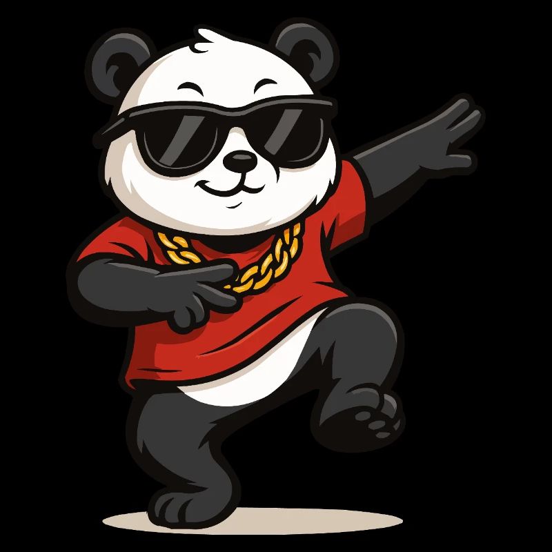 panda comic dance