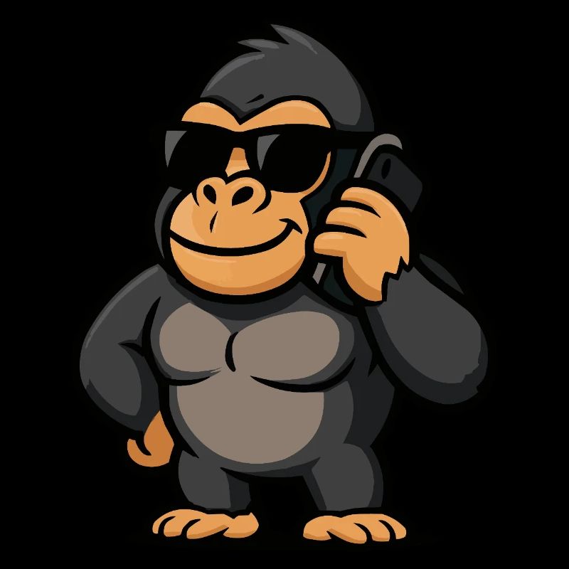 Gorilla Cell Phone Comic