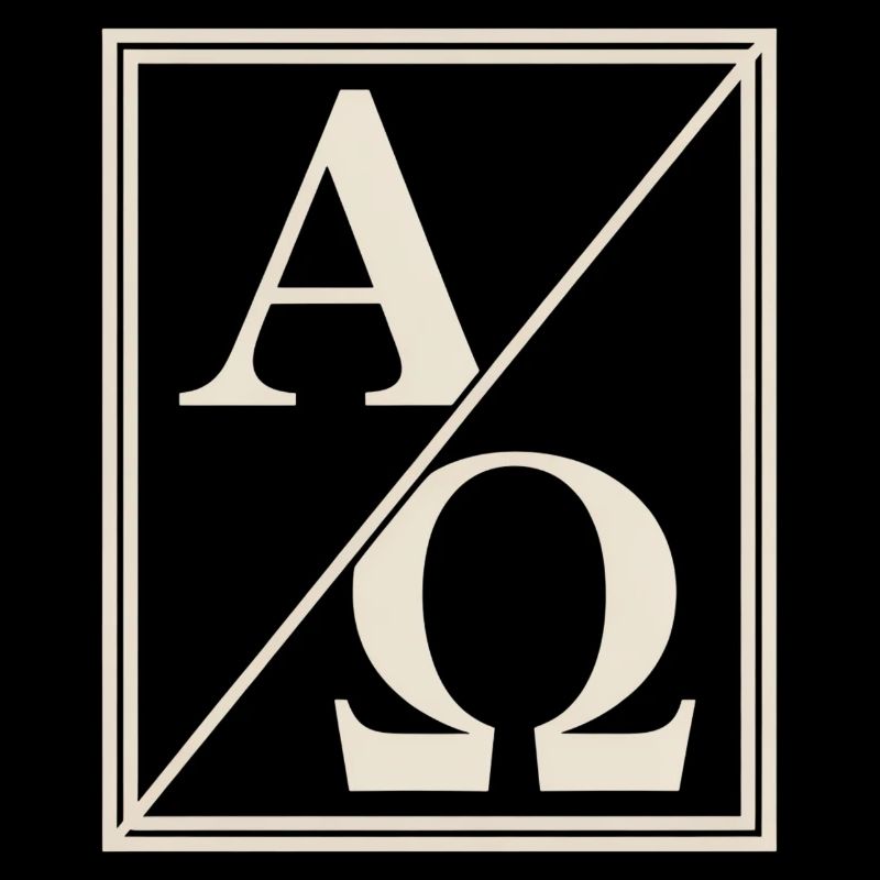 Signe de foi chrétien Alpha Omega