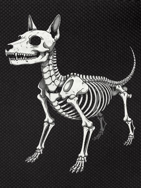 Skeletal Hound Anatomy Print