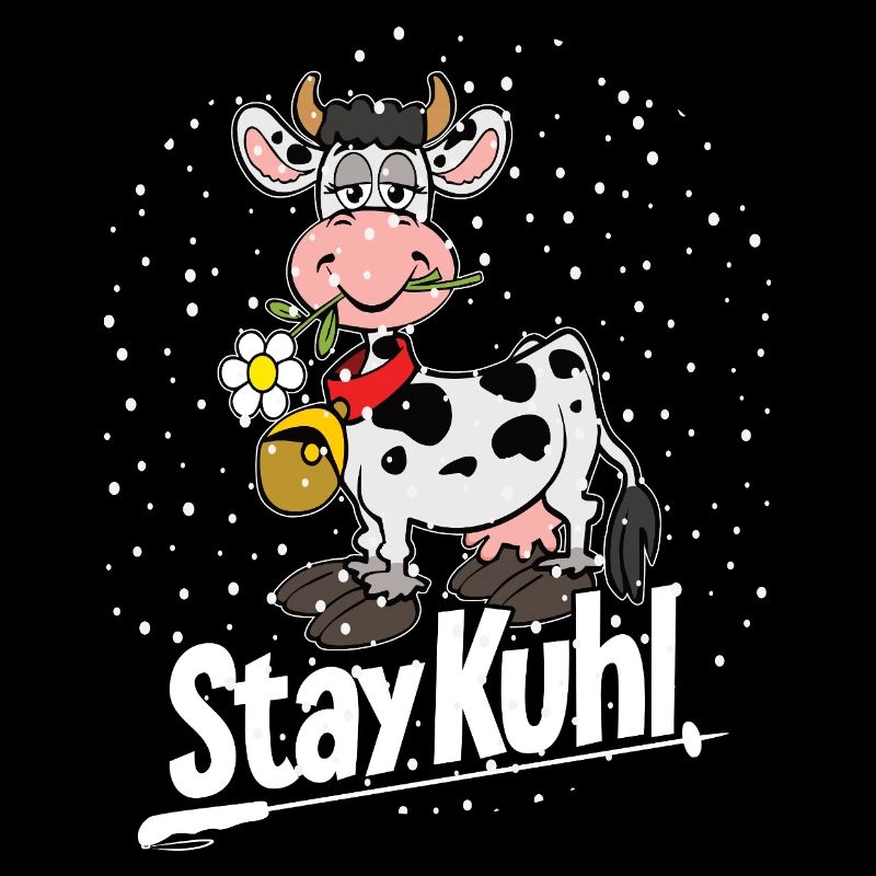 Reste vache ! Vache d’hiver avec fleur