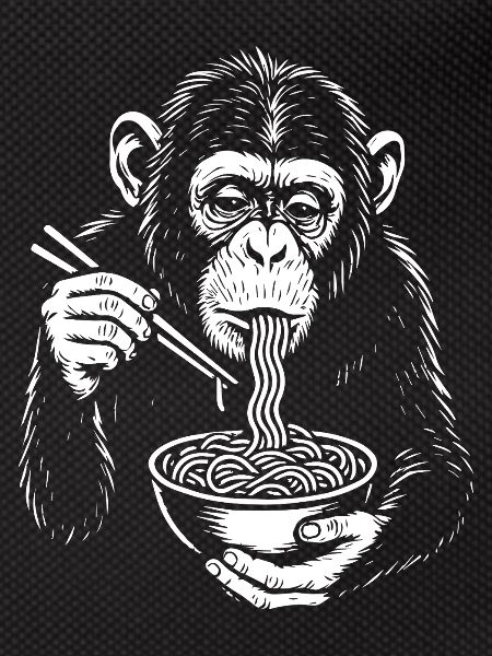 Chimpy Noodle Bowl Illustration