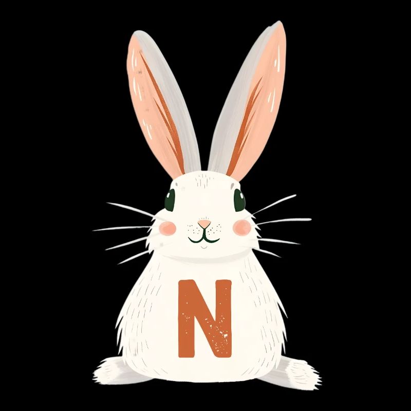 N -Letter - Bunny - Personalizable