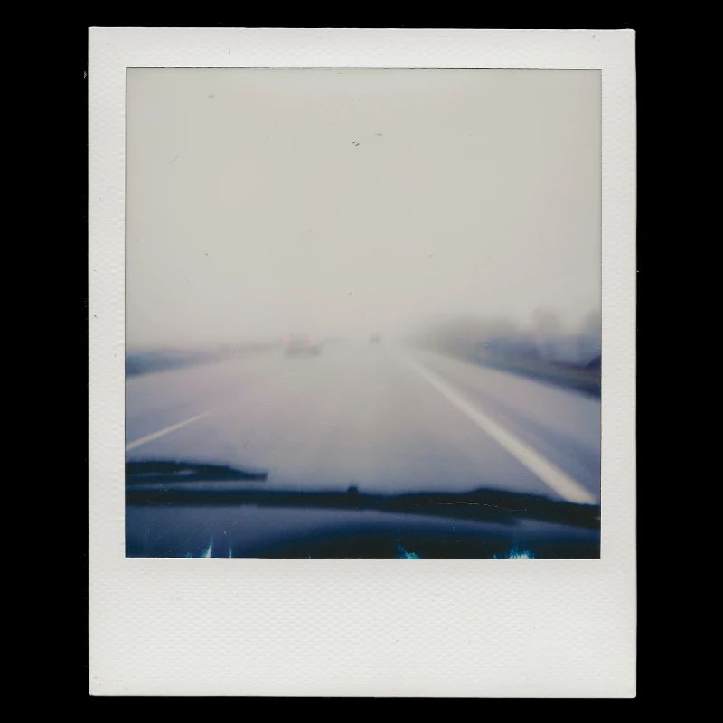Neblige Autobahn