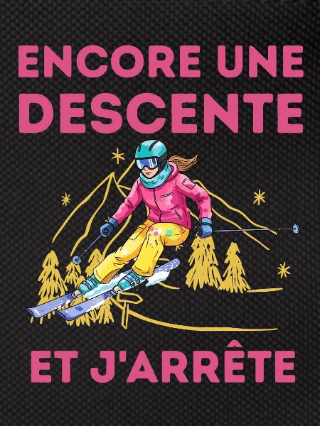 Ski descent: and I stop