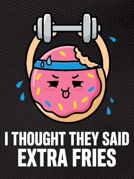 Donut exercising with dumbbell