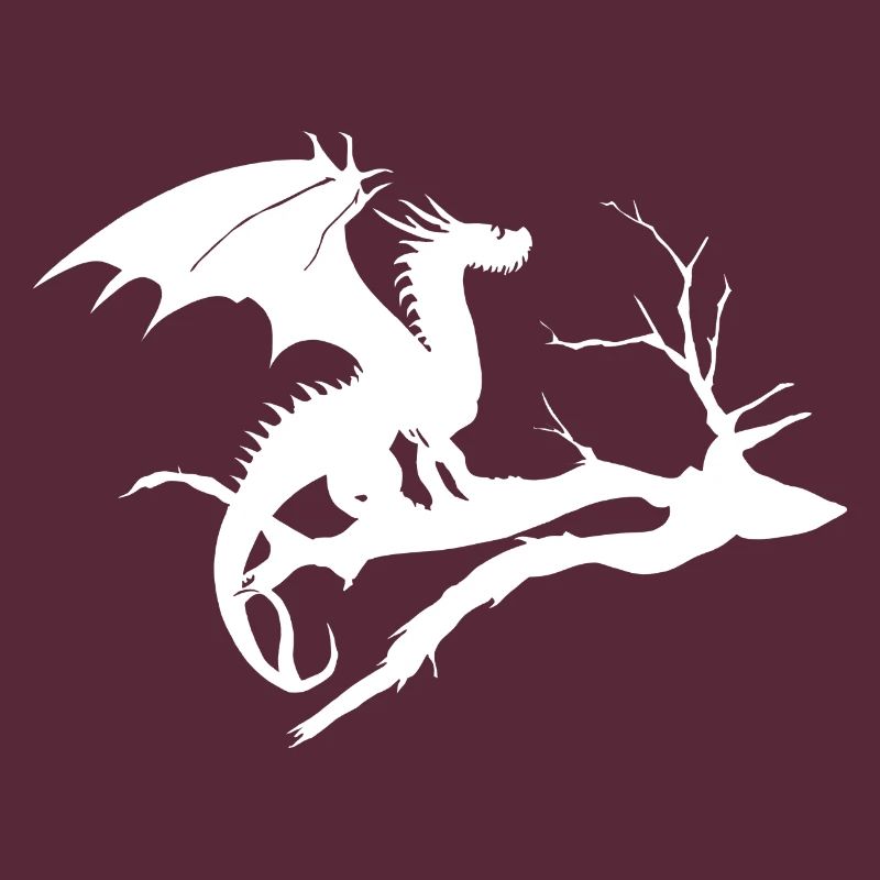 Dragon Design Silhouette Dead Tree