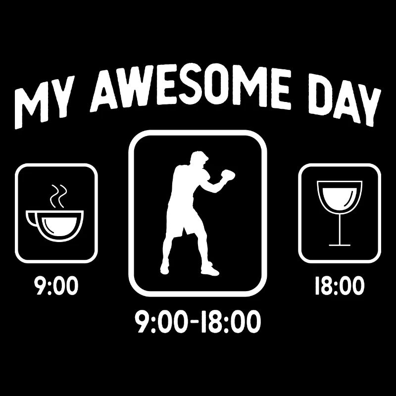 My Awesome Day - Wine - Guy Boxing -