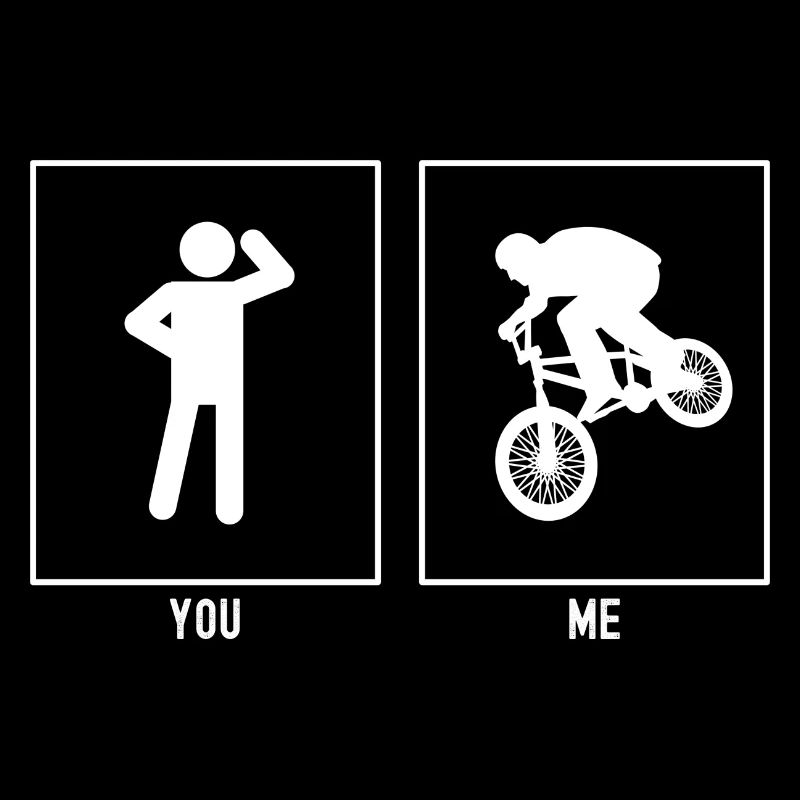 You - Me - Mountain Biking Downhill Vector
