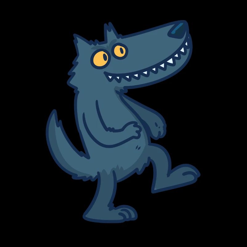 Wolf Cartoon Comic Pack Prey Gift Idea Wild