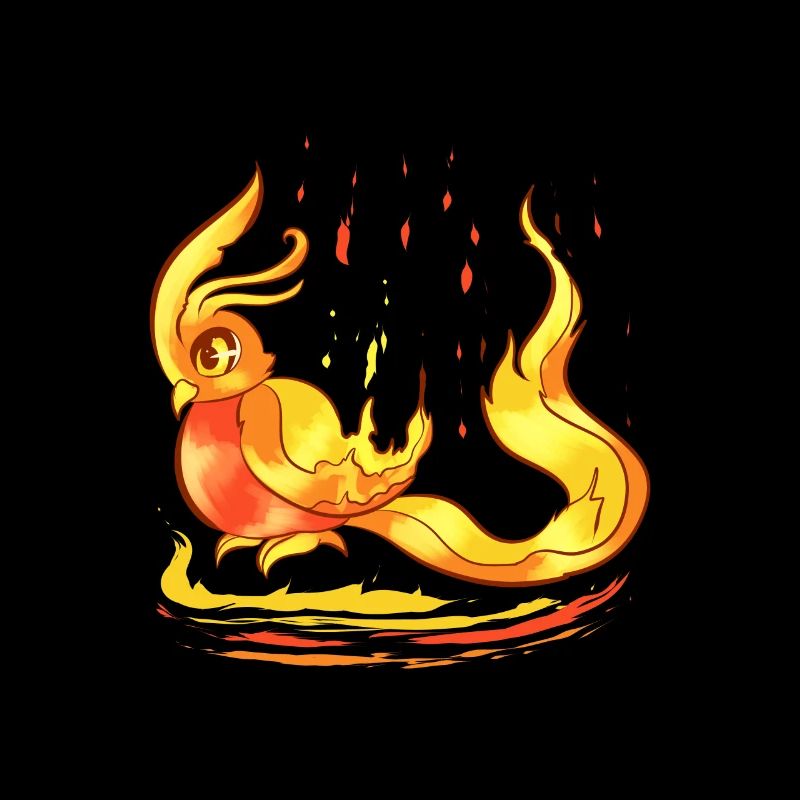 CURIOUS PHOENIX CHICK - Cute phoenix chick