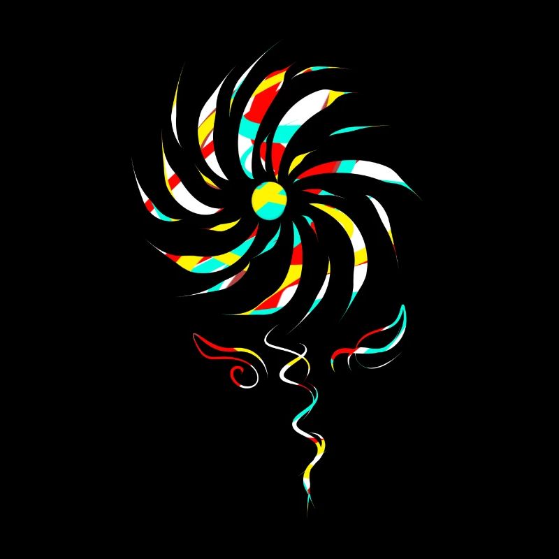 Fleur de vent colorée