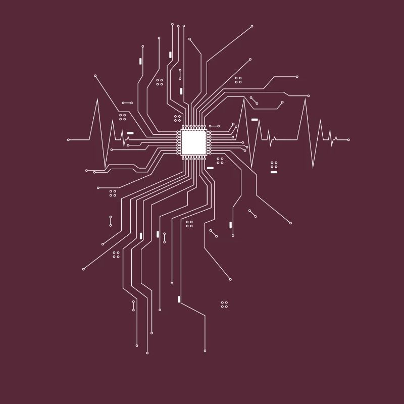 Computer Scientist CPU Heartbeat Gift for Nerds