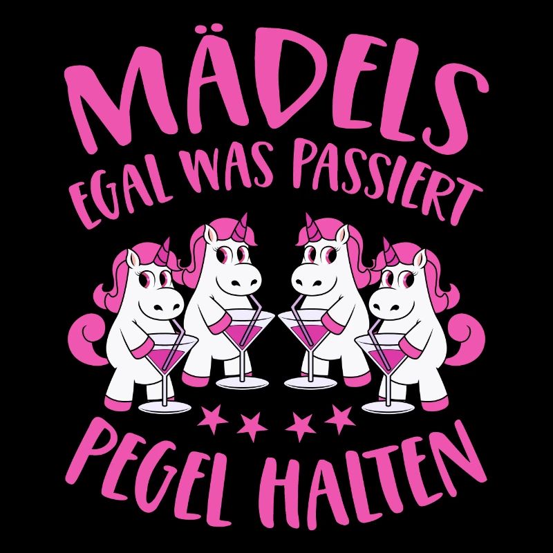 Mädels Pegel Halten Mallorca Sprüche Einhorn Party