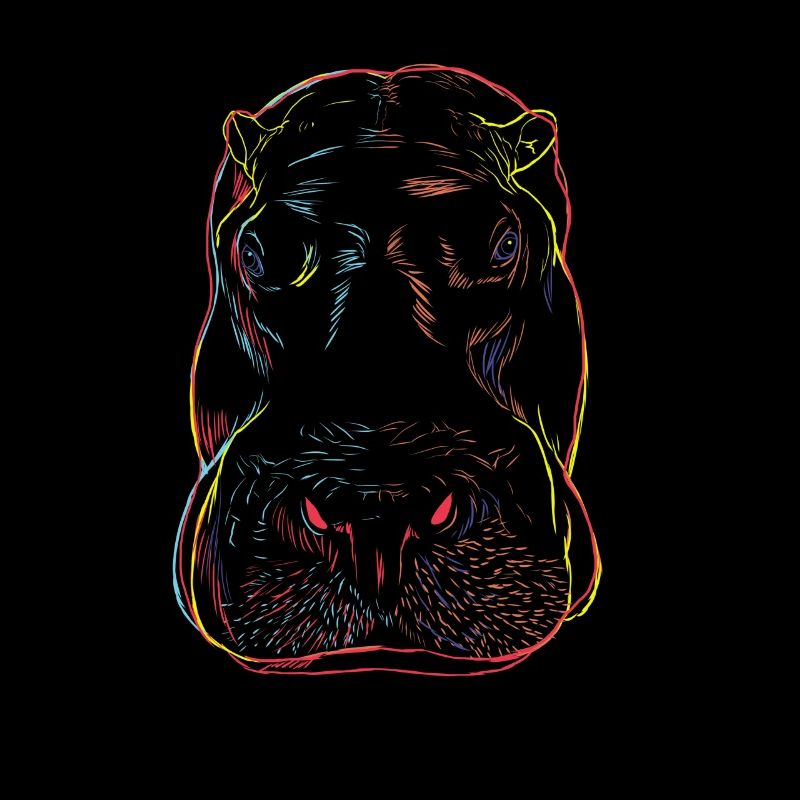 Neugieriger Nilpferd