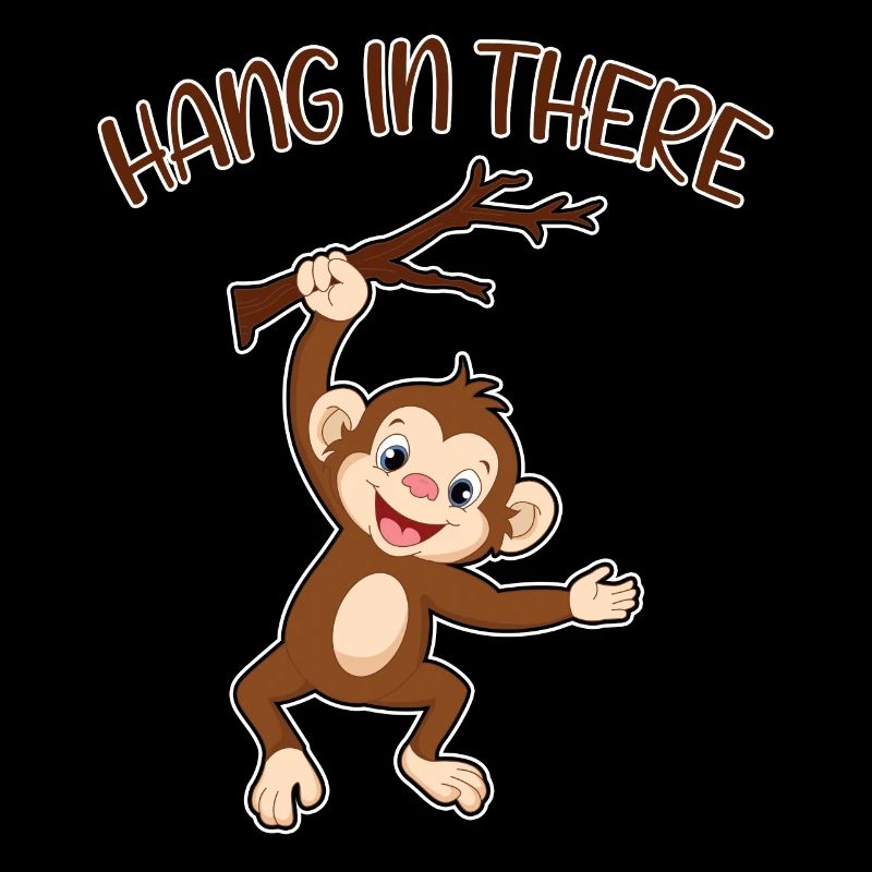 Hang in there Affe Klettern Motivation Lustig