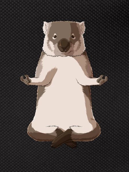Wombat méditant