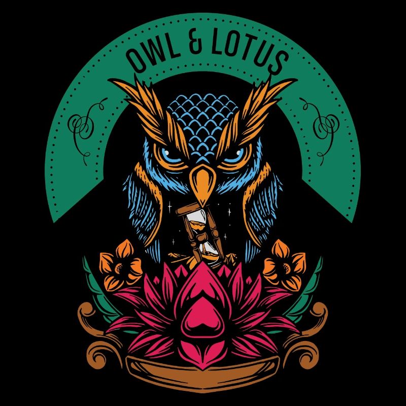 Lotus Eule Garten Geschenk