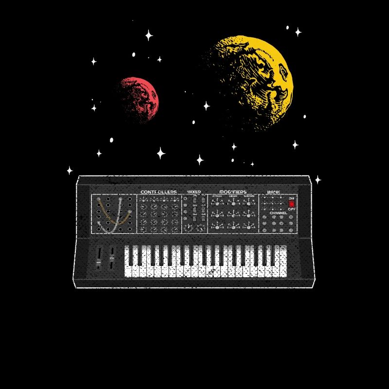 Synthesizer Space Synths Analog Modular Retro Gift