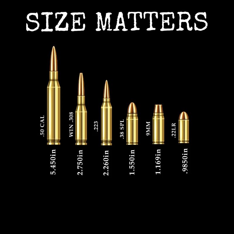 Size Matters ammunition for weapons. Cartridges pods