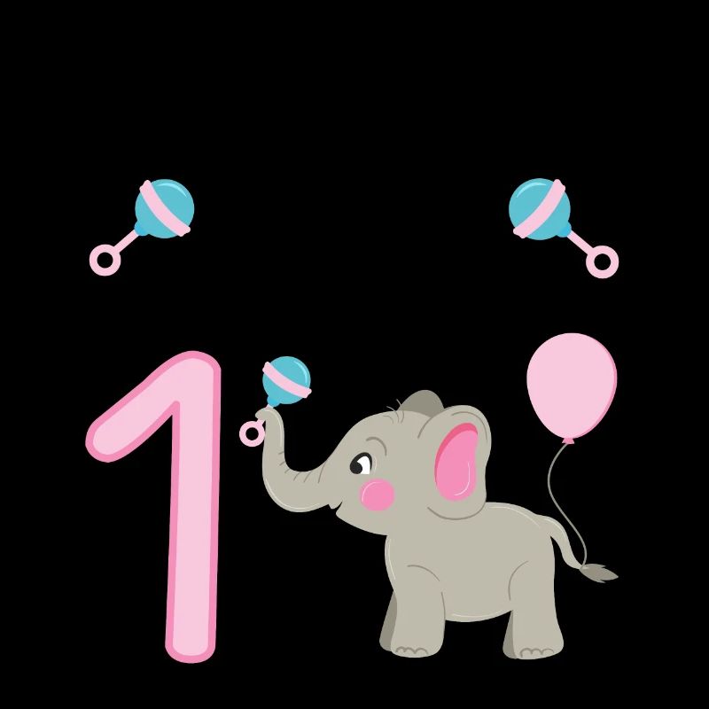 Ich bin schon 1 Kindergeburtstag Elefant