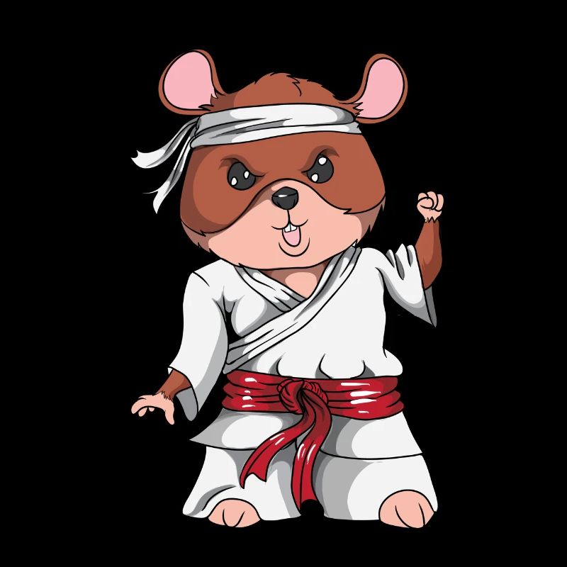 Karate Hamster Kickboxing Kampfkunst Jiu Jitsu Fan