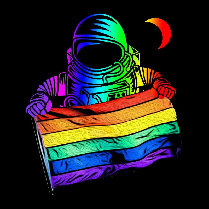 Astronaute drapeau LGBTQ - LGBTQ