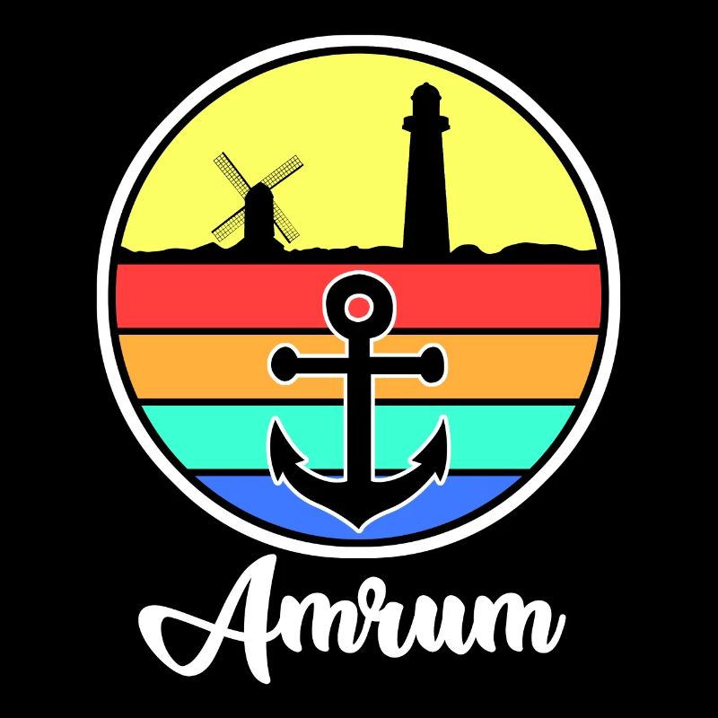 Amrum Retro Windrad Leuchtturm