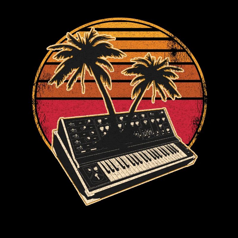 Analog Synthesizer Vintage 70s Sunset Synth