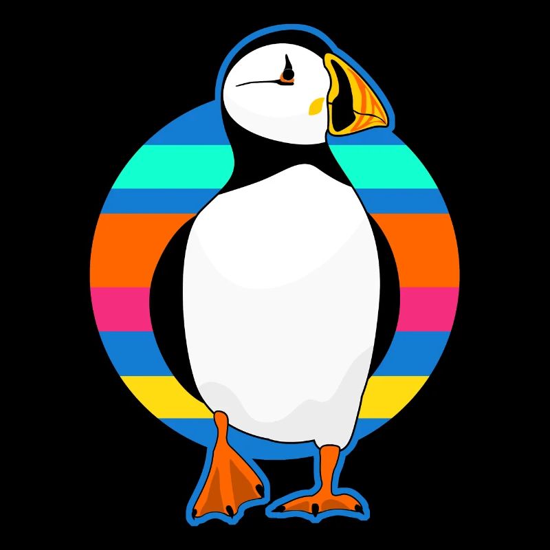 Puffin rétro perroquet
