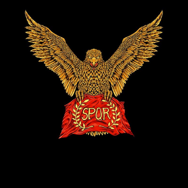 Roman Eagle with Flag - SPQR