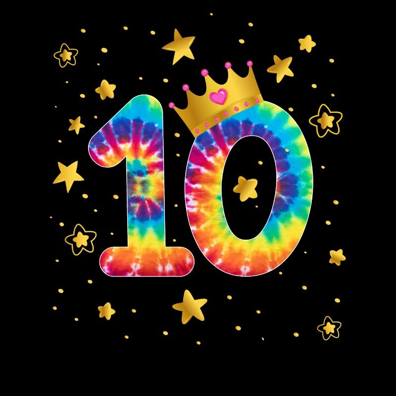 Bunter Geburtstag Färben 10 Jahre Alte Mädchen 10.