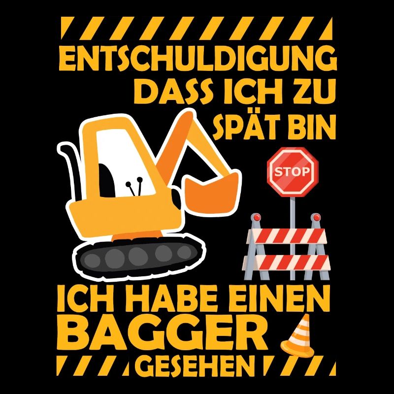 Ich habe einen Bagger gesehen Kinder Baustelle