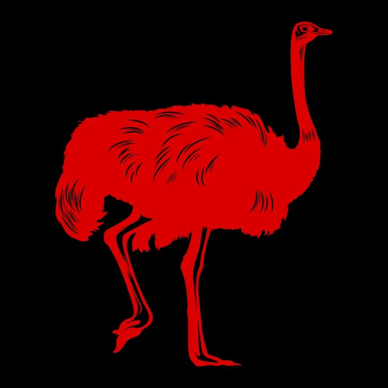 Ostrich Bird Silhouette