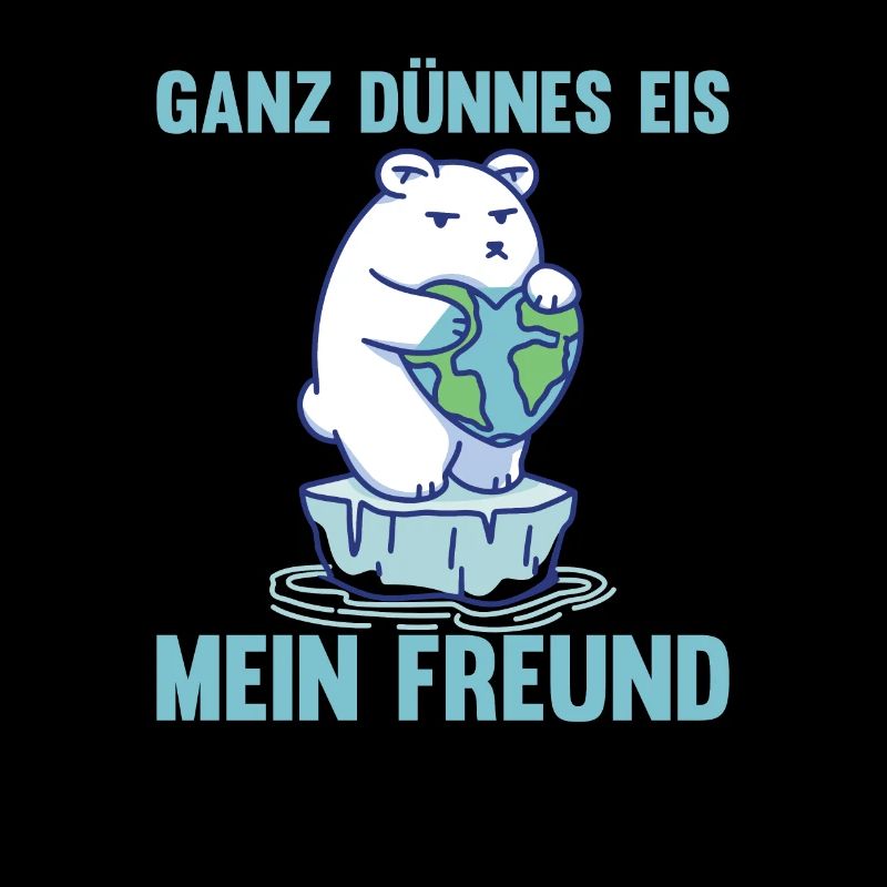 Eisbär dünnes Eis mein Freund lustig