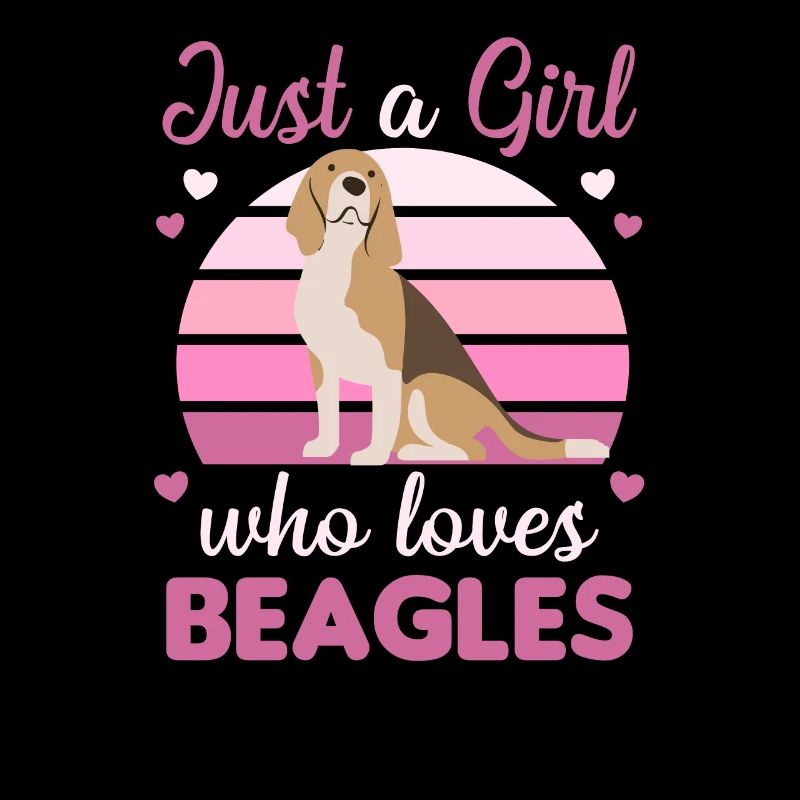 Nur ein Mädchen das Beagles liebt - süßer Hund