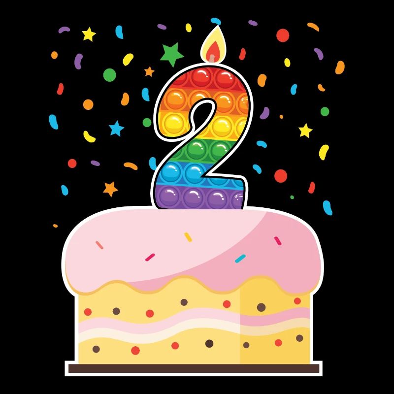 Pop It 2. Geburtstag Kuchen Mädchen Jungen Fidget