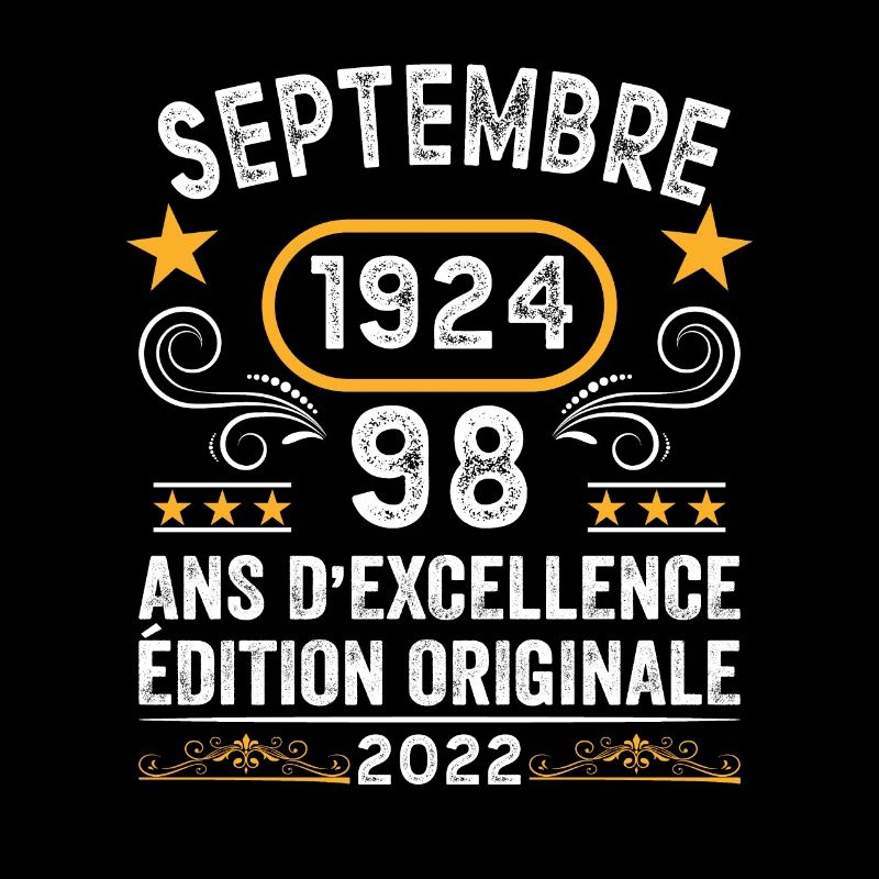 Septembre 1924 98 Ans Anniversaire Idée Cadeau