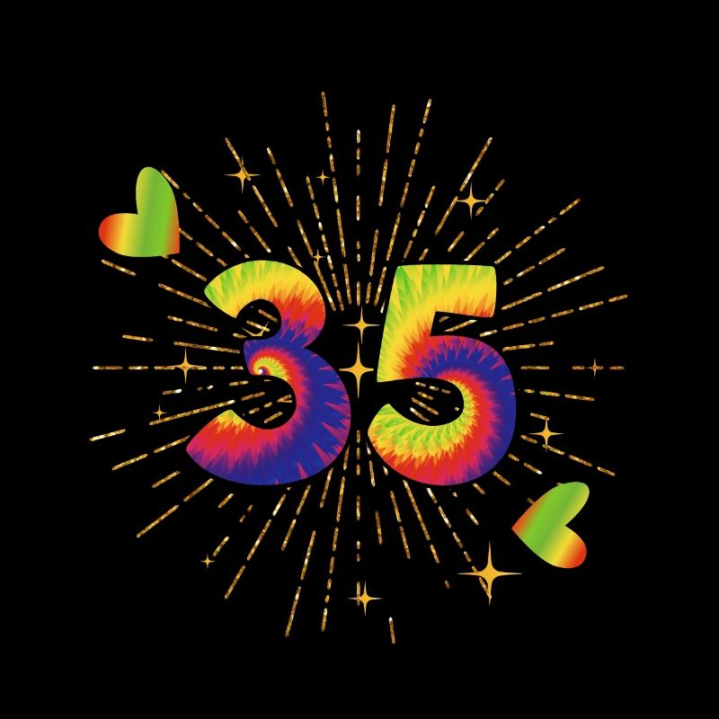 Tie-dye fête d’anniversaire 35 ans 35 ans