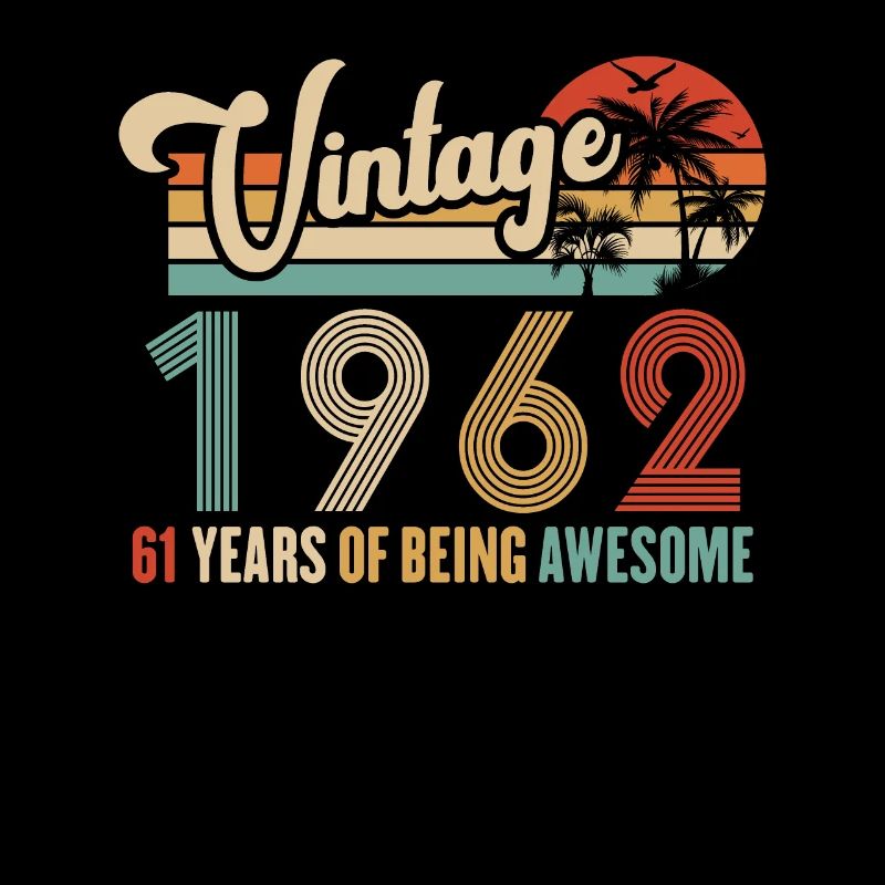 Vintage Year 1962 Anniversary 61 Years Gift Idea