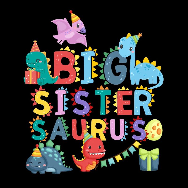 Große Schwester Saurus | Rawr Dinosaurier Tshirt