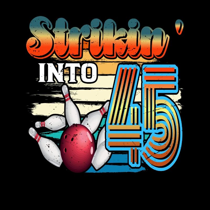 Célébration du Bowling Bowler Strikin' Into 45 pour le 45e anniversaire du 45e anniversaire du Bowling Bowler