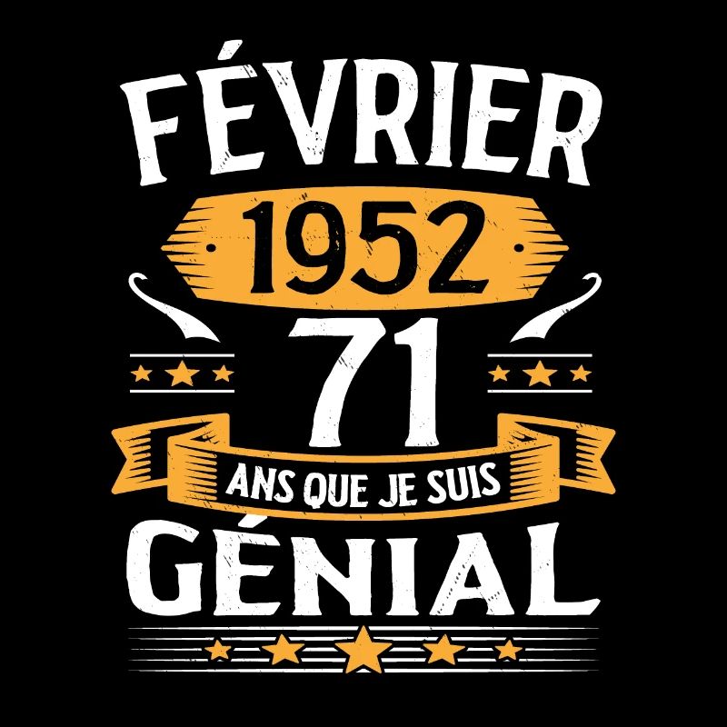 Février 1952 71 Ans Anniversaire Vintage Cadeau