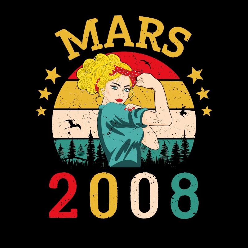 Mars 2008 Anniversaire Idée Cadeau Vintage 2008