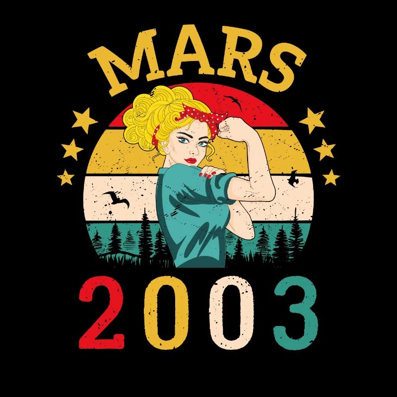 Mars 2003 Anniversaire Idée Cadeau Vintage 2003