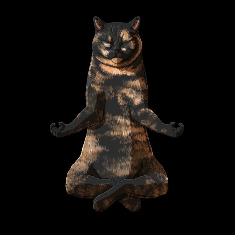 Yoga Tortoiseshell Britisch Kurzhaar Katze