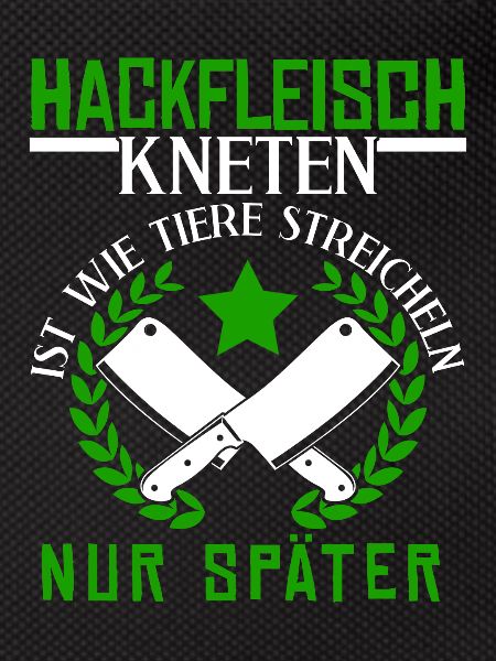 Metzger Fleischer Hackfleisch kneten