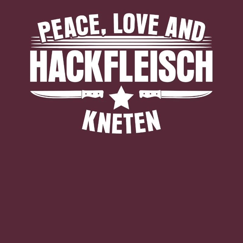 Metzger Hackfleisch kneten Fleischer