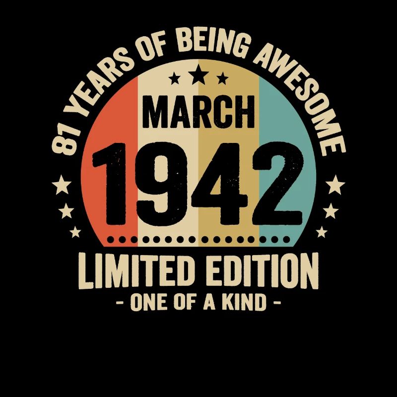 Anniversaire Vintage Idée Cadeau Mars 81